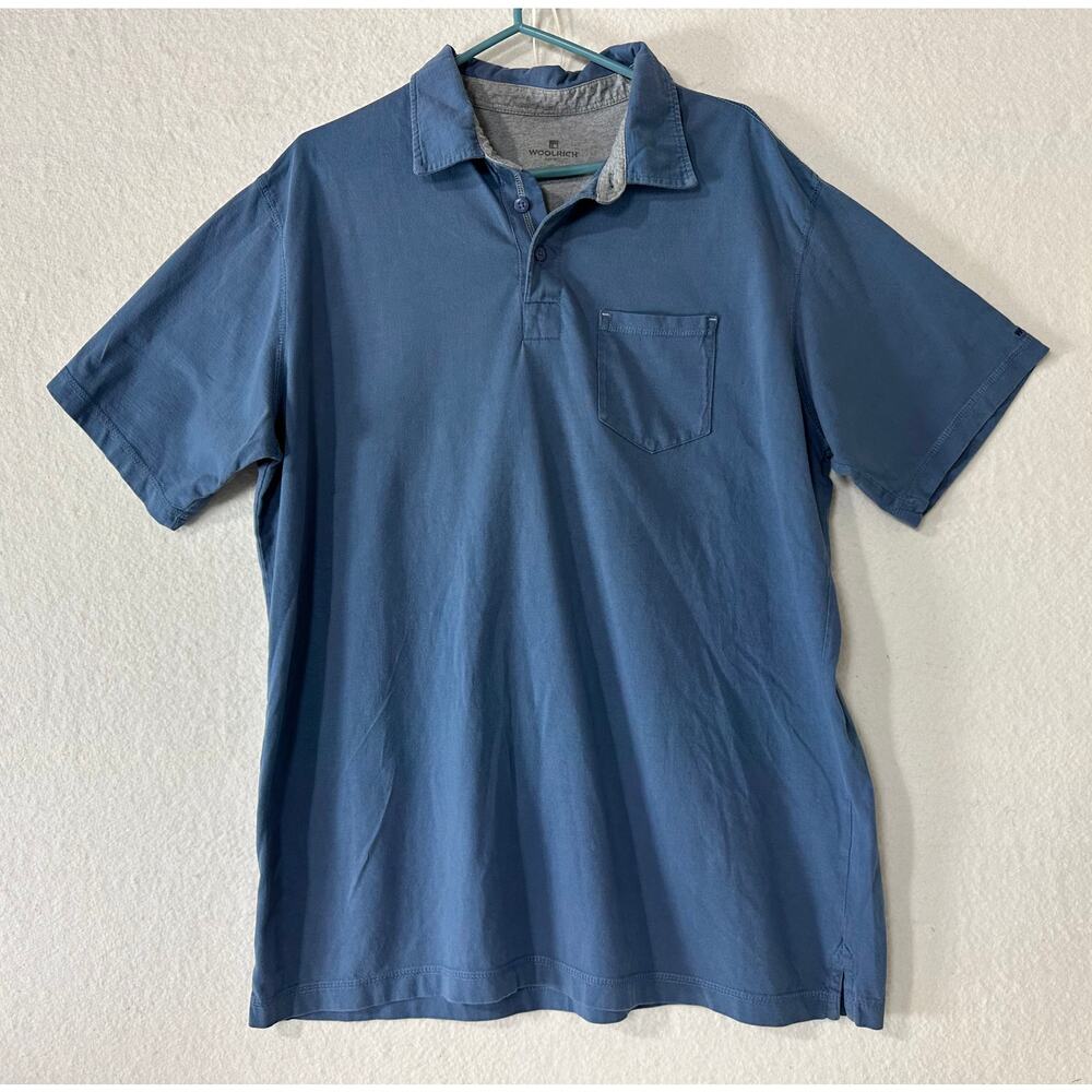 Woolrich Men's Polo Short Sleeved Men's XL Blue Casual